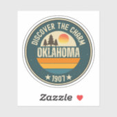 Sticker Oklahoma Land Run - OK History Don (Feuille)