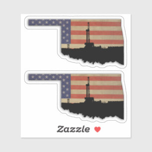 Sticker Oklahoma Patriotic Huile foreuse