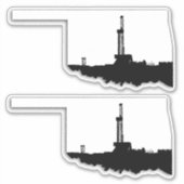 Sticker Oklahoma State Oilfield Forage de la cuvette (Devant)