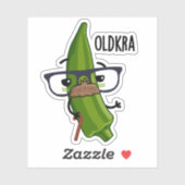 Sticker Old-kra Funny Okra Pun (Feuille)