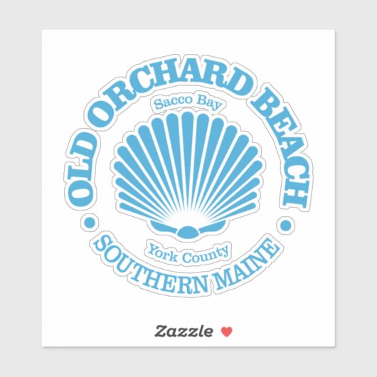 Sticker Old Orchard Beach (coquillage) (Feuille)
