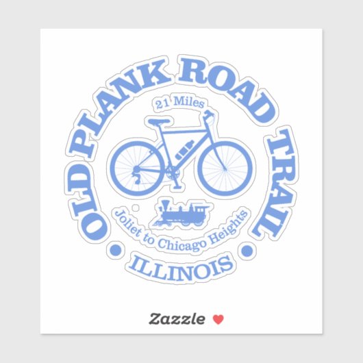 Sticker Old Plank Road Trail (vélo) (Feuille)