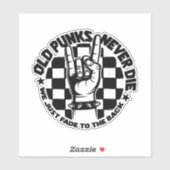 Sticker Old PUNKS Jamais mourir Punk Rock musique légende (Feuille)