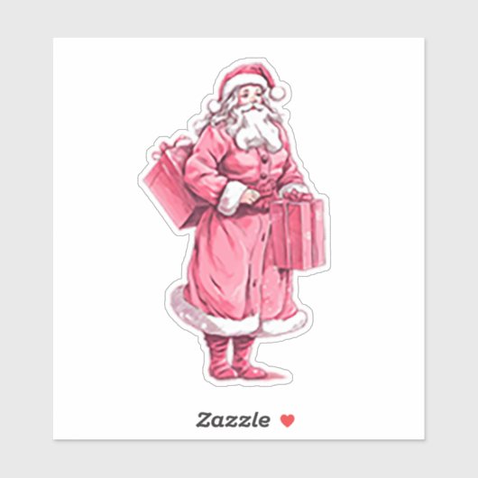 Sticker Old Time Santa Clause (Feuille)