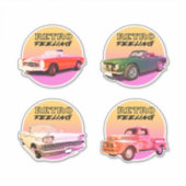 Sticker Old Vintage Cars (Devant)