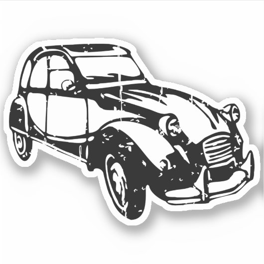 Sticker Oldtimer 2cv Cente (Devant)