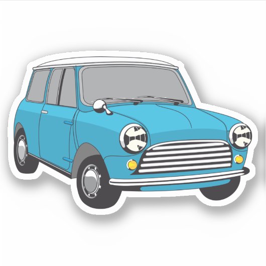 Sticker Oldtimer Blue Mini (Devant)