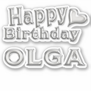 Sticker Olga Happy Birthday