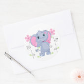 Sticker-olifant Ronde Sticker (Envelop)