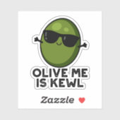 Sticker Olive Me Est Le Cool Kewl Pun Olive (Feuille)