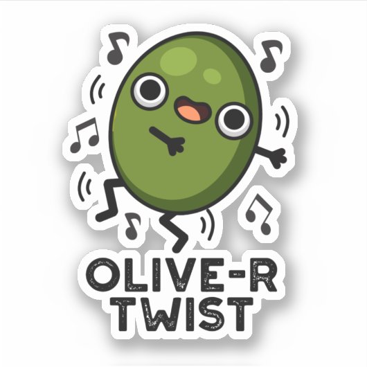 Sticker Olive-r Twist Funny Fruit Olive Pun (Devant)