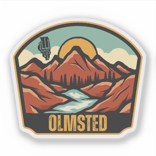 Sticker Olmsted, Illinois (Devant)
