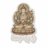 Sticker Om Mani Padme Hum Chenrezig Compassion Mantra (Devant)