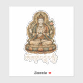 Sticker Om Mani Padme Hum Chenrezig Compassion Mantra (Feuille)