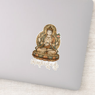 Sticker Om Mani Padme Hum Chenrezig Mantra de Compassion
