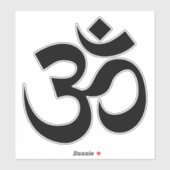 Sticker Om Symbole Ohm Yoga Bouddhisme spirituel (Feuille)