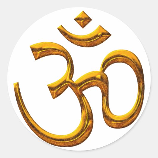 Sticker OM, vieux effet or (Devant)