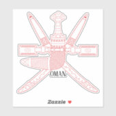 Sticker Oman National Emblem Patriotic (Feuille)