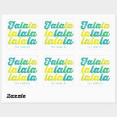 Sticker Ombre Green Lime Falalalala Custom Holiday (Feuille)