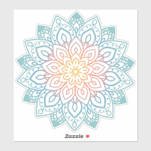Sticker Ombré mandala (Feuille)