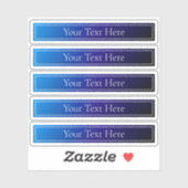 Sticker Ombre moderne Bleu Clair et Violet (Feuille)