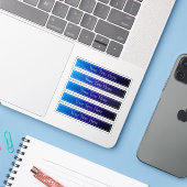 Sticker Ombre moderne Bleu Clair et Violet (Ordinateur portable avec iPhone)
