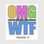 Sticker OMG aka WTF (Feuille)