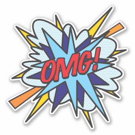 Sticker OMG Fun Retro (Devant)