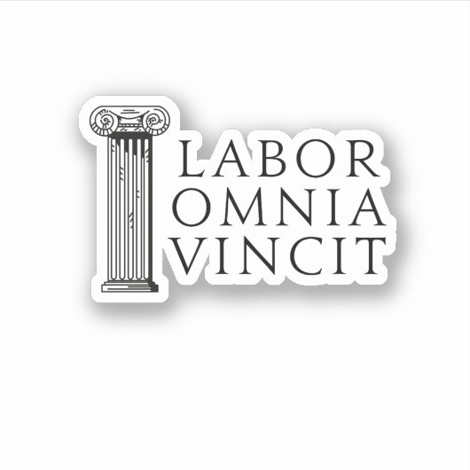 Sticker Omnia Vincit (Work Conquise All) (Devant)