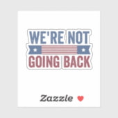 Sticker On ne va pas revenir aux élections Kamala Harris (Feuille)