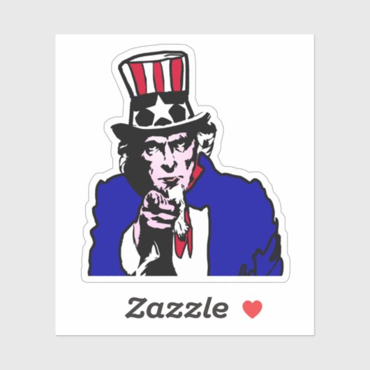 Sticker Oncle américain Sam (Feuille)