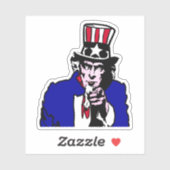 Sticker Oncle Sam des États-Unis (Feuille)