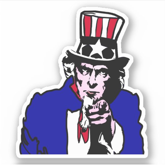 Sticker Oncle Sam des États-Unis (Devant)