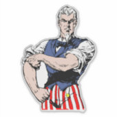 Sticker Oncle Sam rouler la manche (Devant)