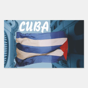 Sticker onder Cubaanse vlag