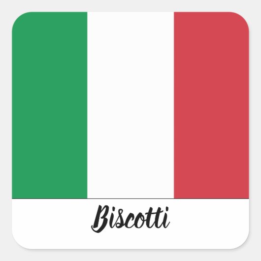Sticker onder Italiaanse vlag (Voorkant)
