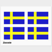 Sticker onder Zweedse vlag (Vel)