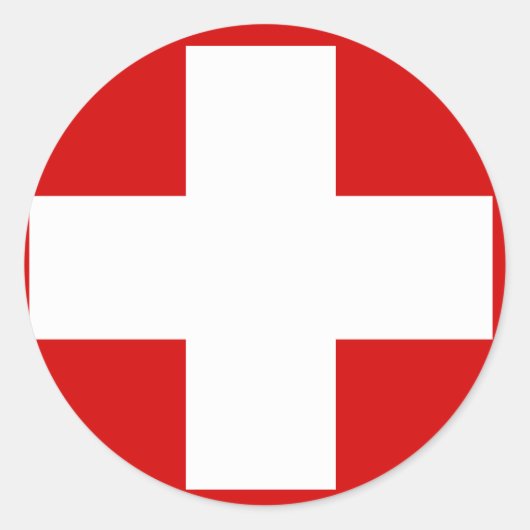 Sticker onder Zwitserse vlag (Voorkant)