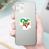 Sticker One Love One Heart Reggae Vibes (Téléphone)