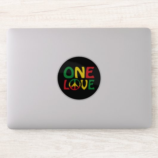 Sticker One Love, Reggae design (Ordinateur)
