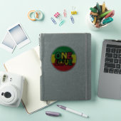Sticker One Love, Reggae design avec des couleurs reggae (Couverture iPad)