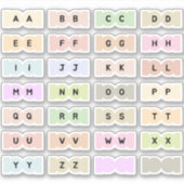 Sticker Onglet de séparation de page d'index alphabétique (Devant)