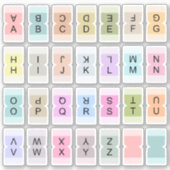 Sticker Onglet de séparation d'index d'alphabet miniature (Devant)