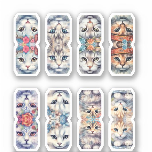 Sticker Onglets de chat pour journaling (Devant)