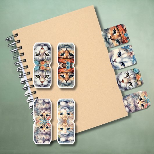 Sticker Onglets de chat pour journaling