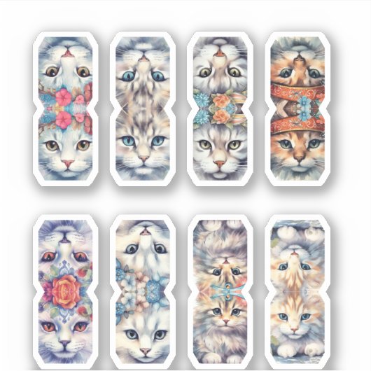 Sticker Onglets de chat pour le journaling (Devant)