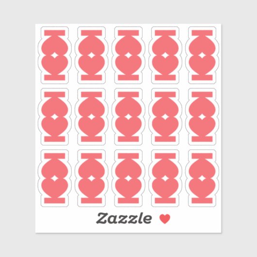Sticker Onglets de séparation de journal en forme de cœur (Feuille)