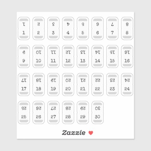 Sticker Onglets séparateurs numériques pliables (Feuille)