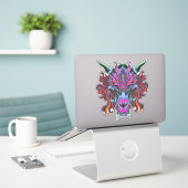Sticker Oni en colère (Ordinateur portable sur le bureau)
