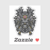 Sticker Oni Masque Samurai (Feuille)